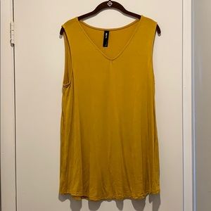 Mustard yellow v neck tank